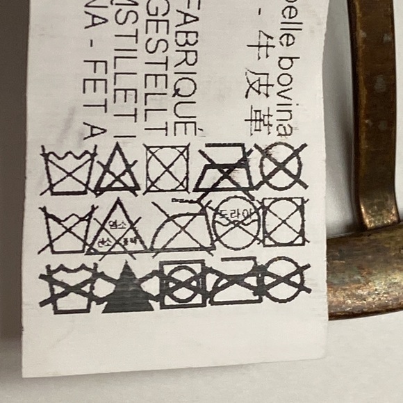 NWT. Zara Man Brown Topstitched Leather Belt. Size 34. - Picture 11 of 14